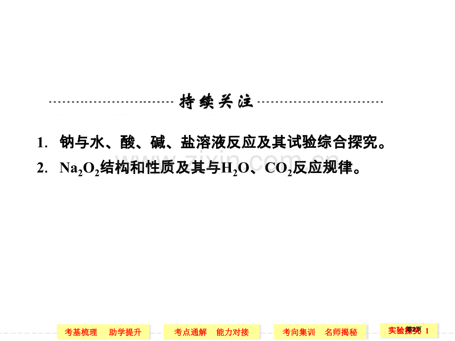 高考化学一轮复习第一讲钠及其重要化合物省公共课一等奖全国赛课获奖课件.pptx_第2页