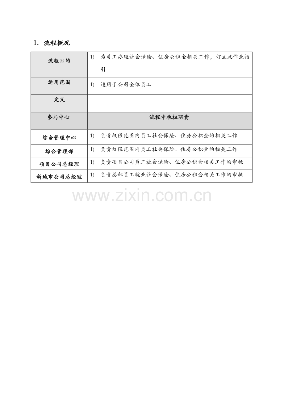 公司社会保险与住房公积金管理作业指引模版.doc_第2页