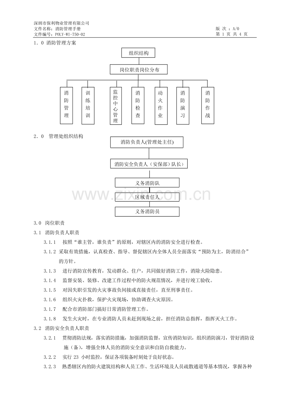 物业管理公司消防管理手册模版.docx_第1页