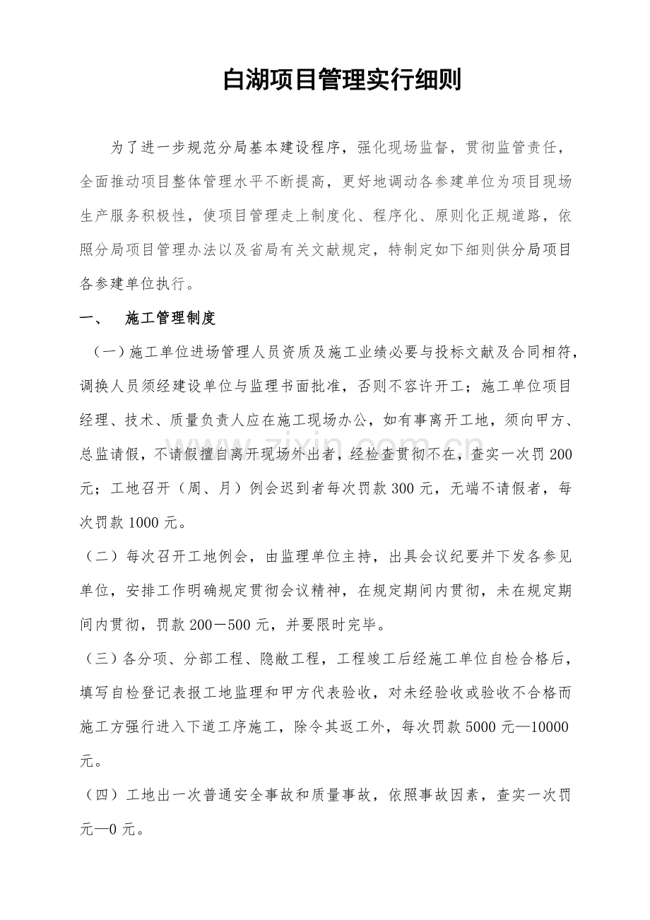 建设单位综合项目综合项目工程管理工作细则.doc_第1页