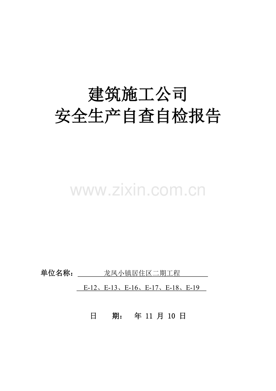 建筑工程综合项目施工企业自检自查.doc_第1页