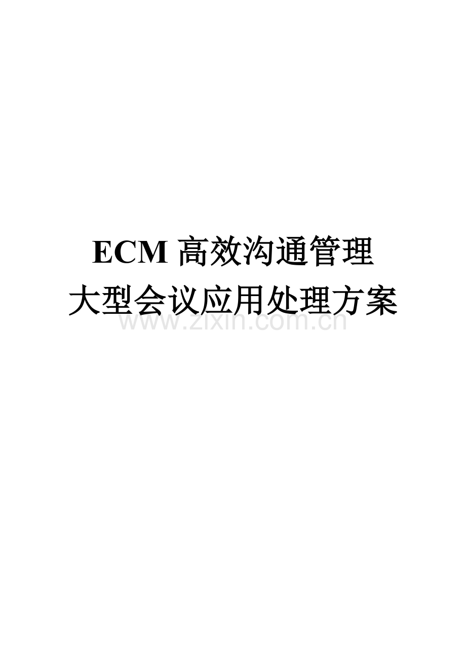 ECM高效沟通管理大型会议应用解决方案模板.doc_第1页