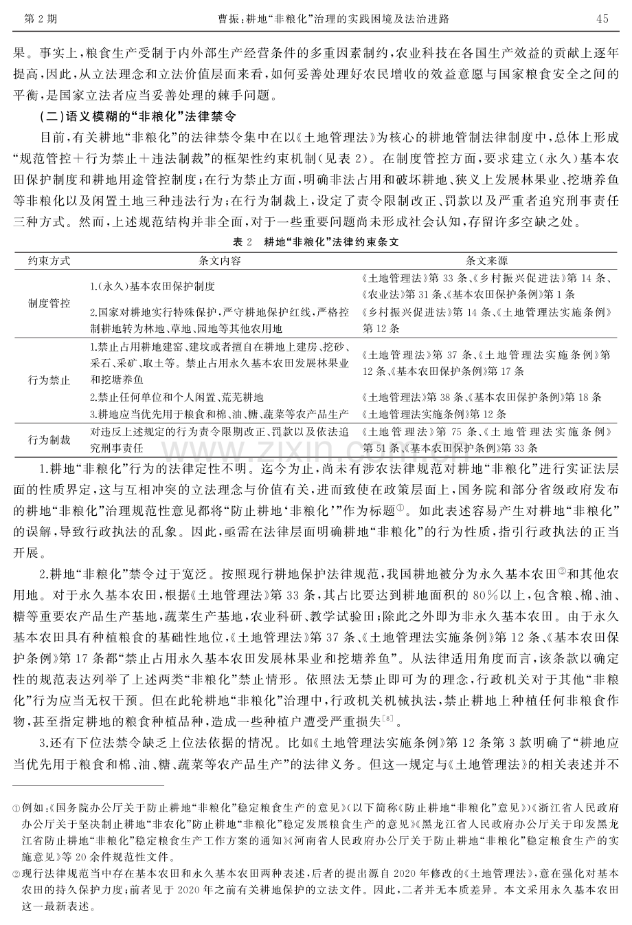 耕地“非粮化”治理的实践困境及法治进路.pdf_第3页