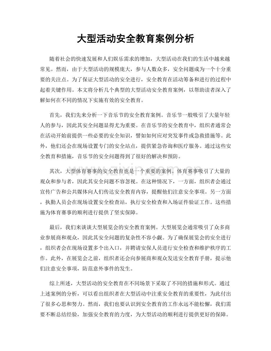 大型活动安全教育案例分析.docx_第1页