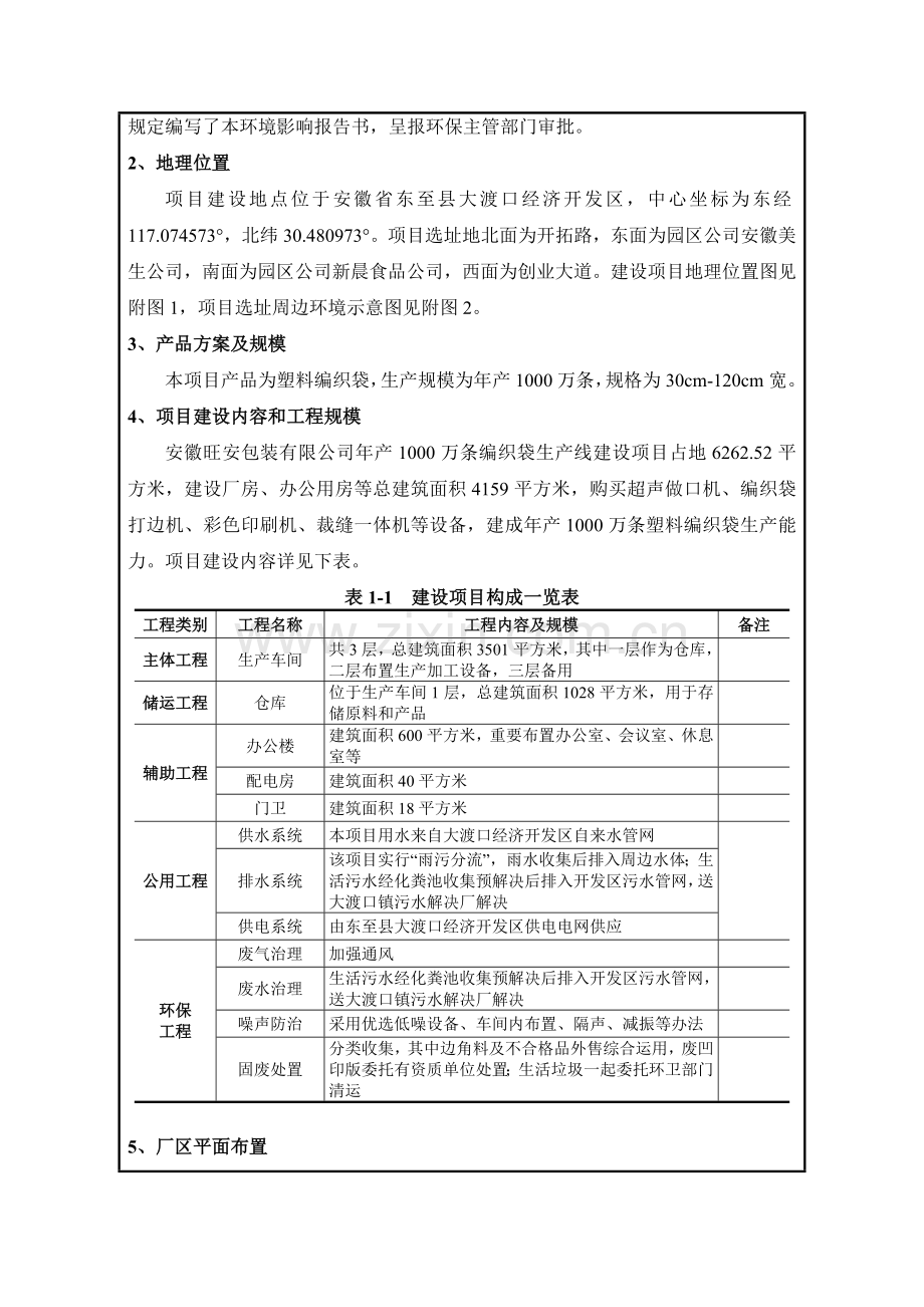 安徽旺安包装有限公司年产1000万条编织袋生产线建设综合项目.doc_第3页