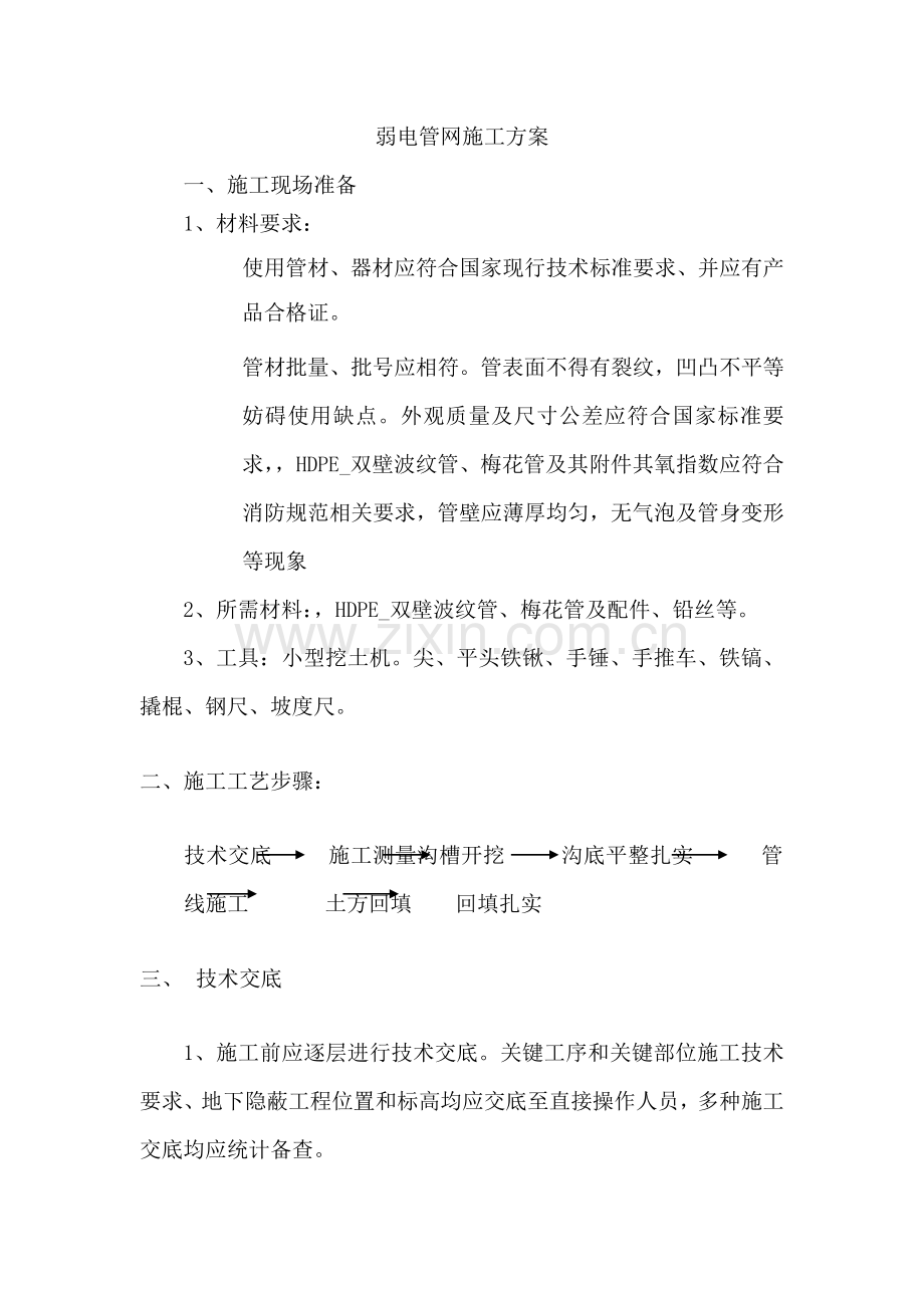 弱电室外管网综合标准施工专业方案.docx_第1页