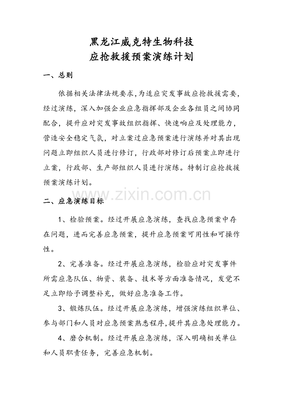 公司应急专题预案演练专项计划.doc_第1页