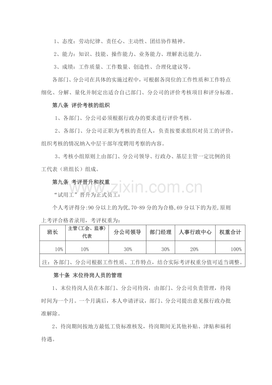 森林资源控股公司员工考核管理办法模版.docx_第2页