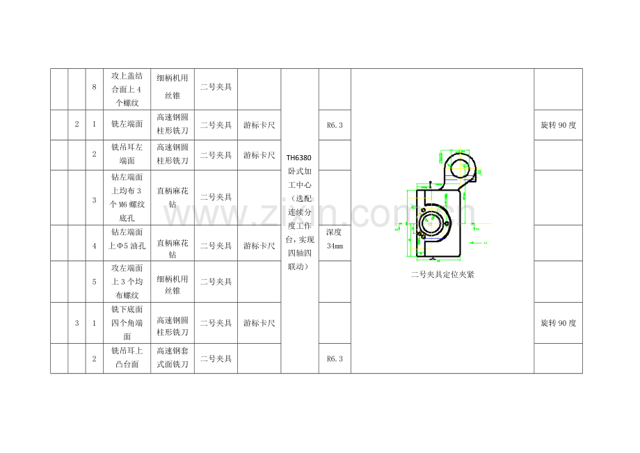 反向齿轮器箱体零件加工工艺流程卡片模板.doc_第3页