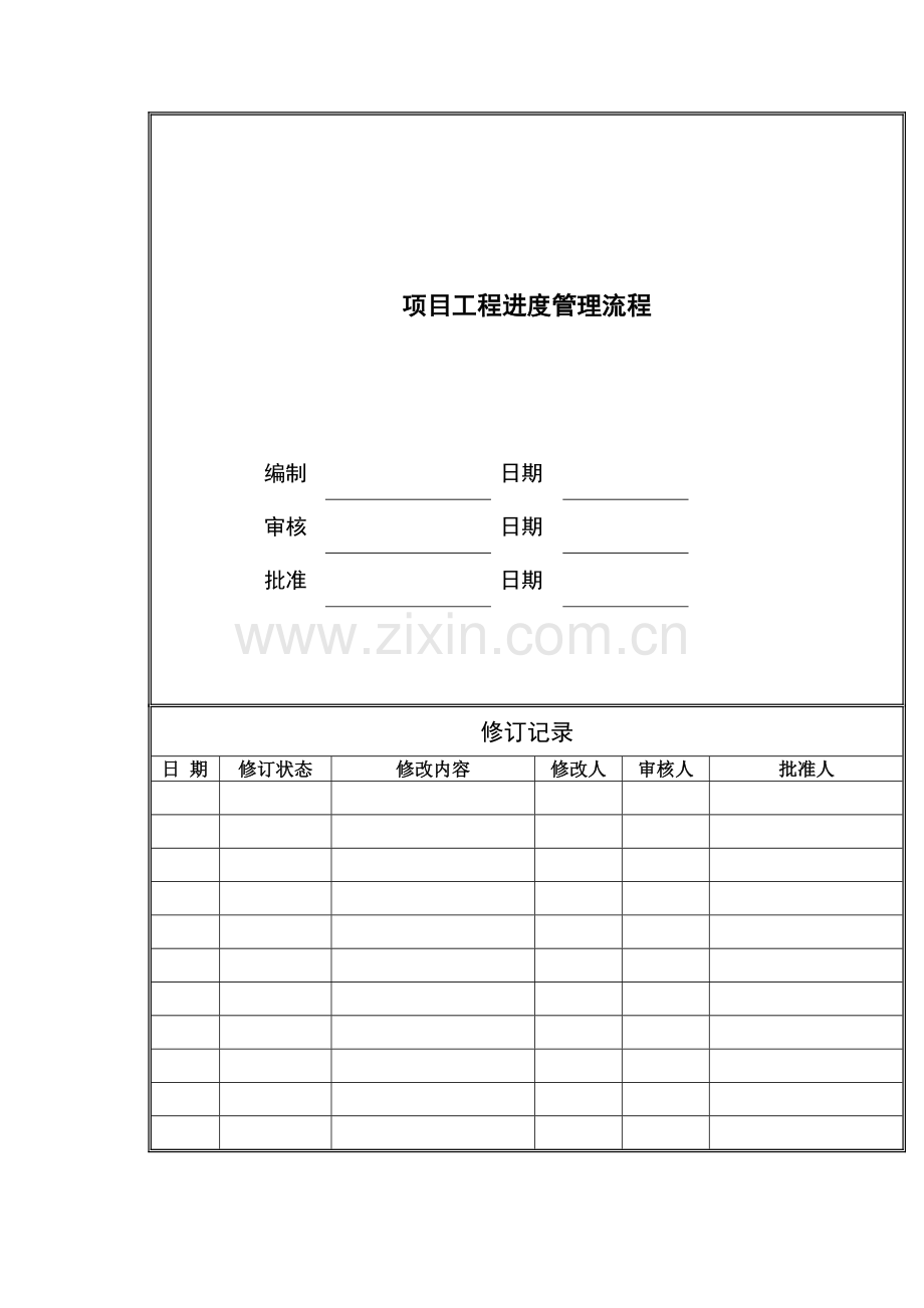 房地产公司项目工程进度管理流程模版.docx_第1页