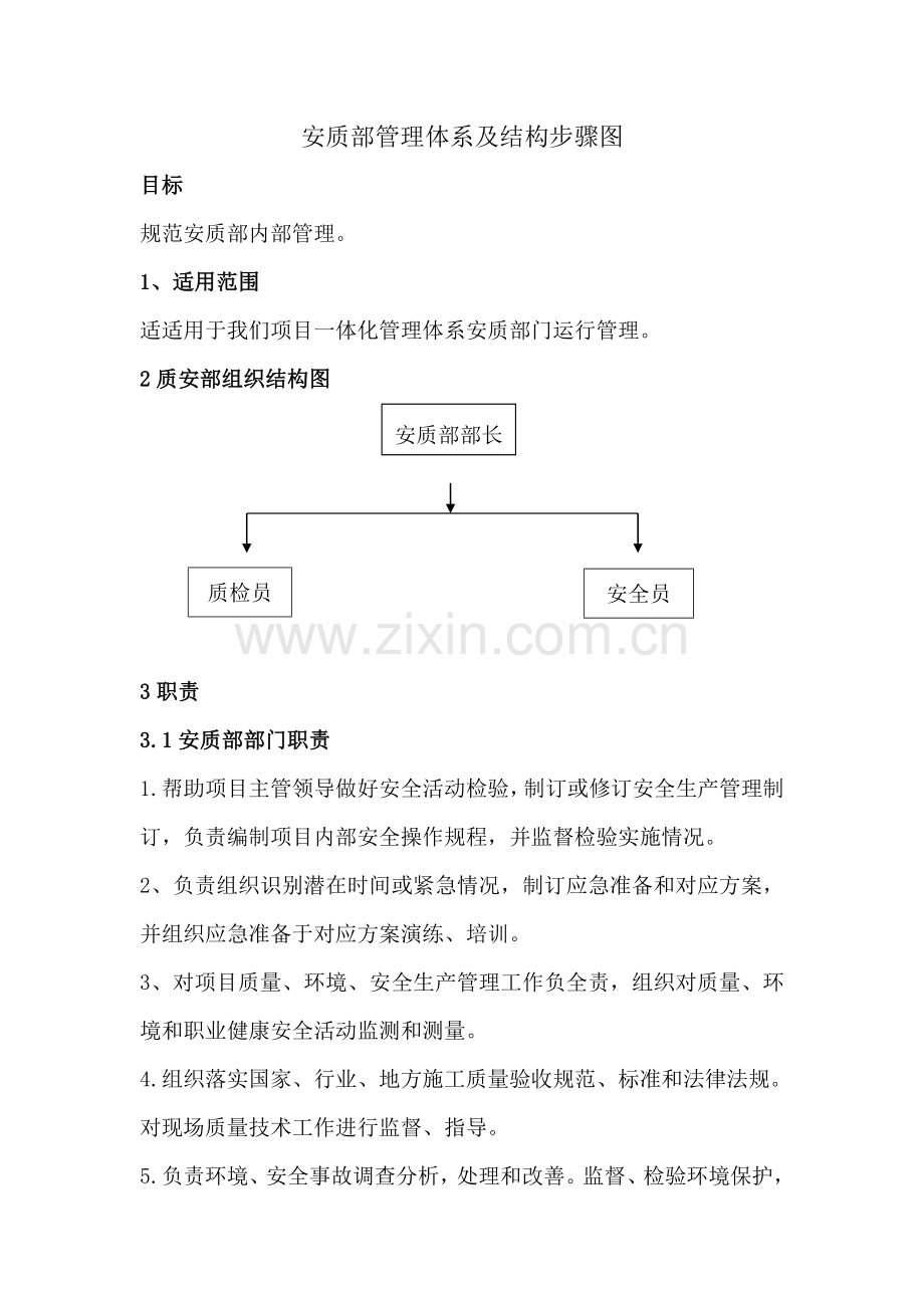 安质部管理综合体系及结构综合流程图.doc_第1页