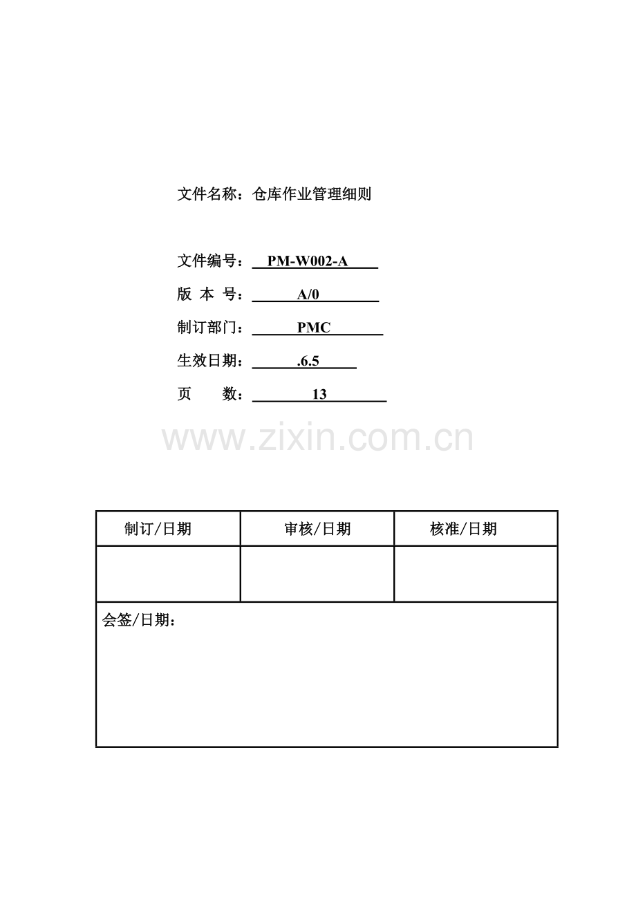 仓库管理核心制度及综合流程图.doc_第1页