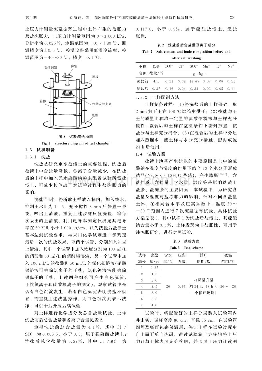 冻融循环条件下细粒硫酸盐渍土盐冻胀力学特性试验研究.pdf_第3页