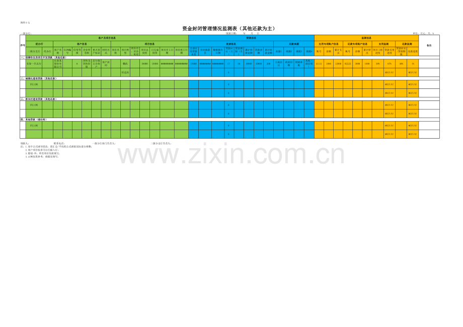 银行资金封闭管理情况监测表模版.xlsx_第3页