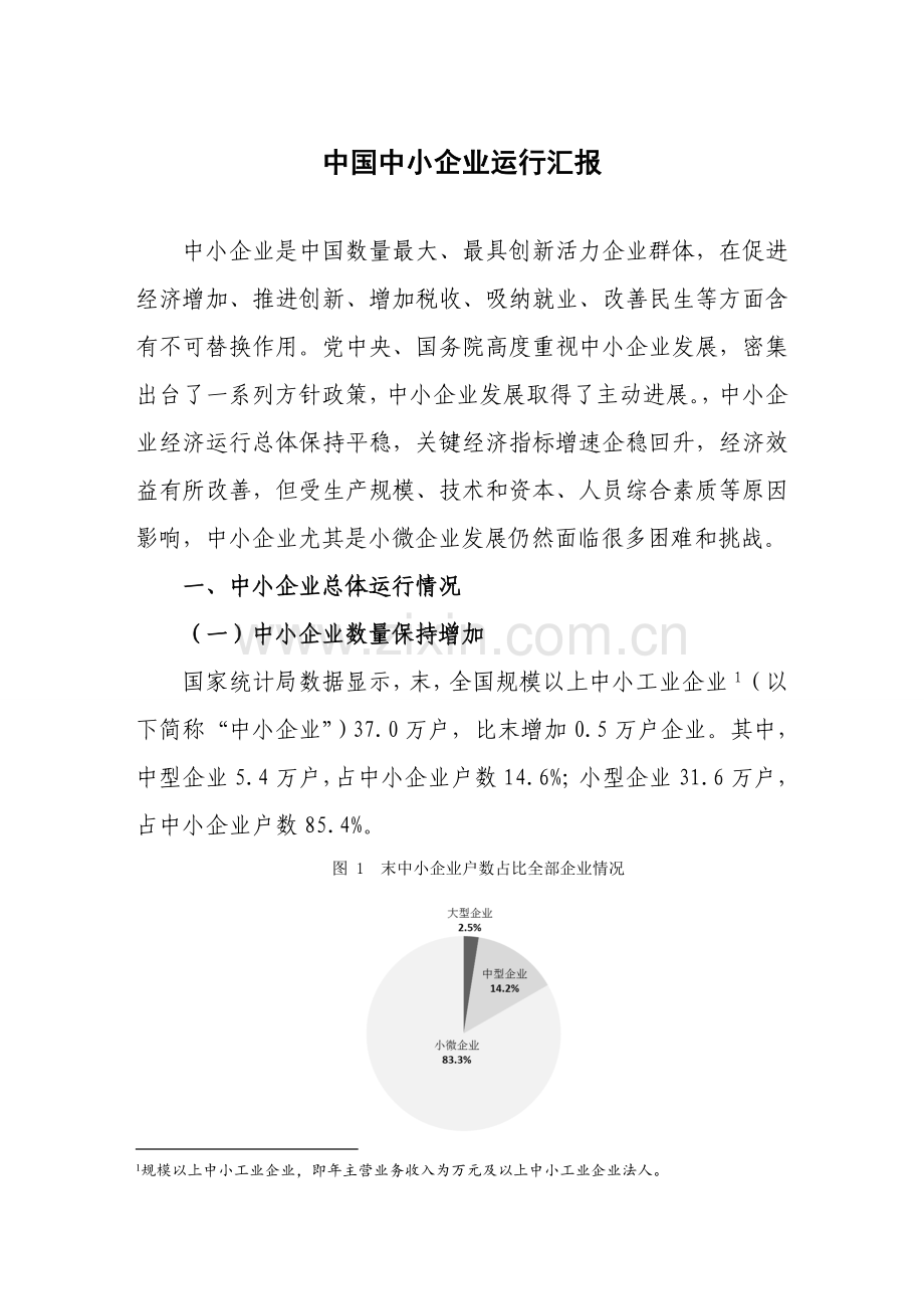 中国中小企业运行报告汇报.doc_第1页