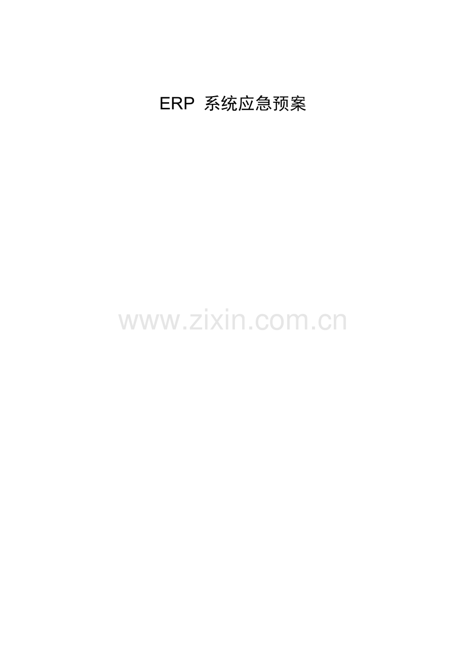 ERP系统应急专项预案.doc_第1页