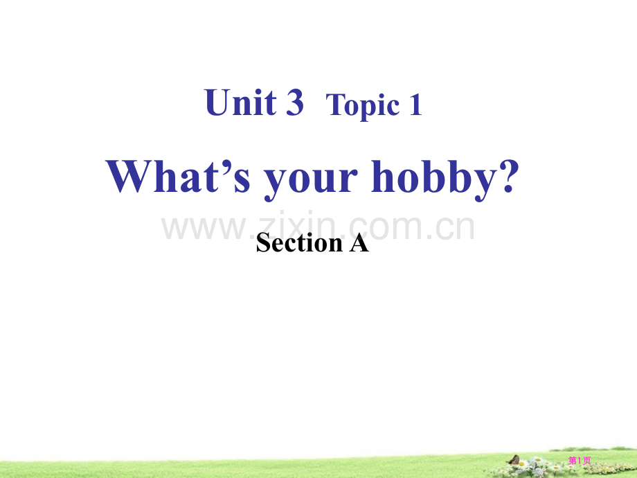 八年级英语上册：Unit-3---Our-HobbiesTopic-1-Section-A省公开课一.pptx_第1页