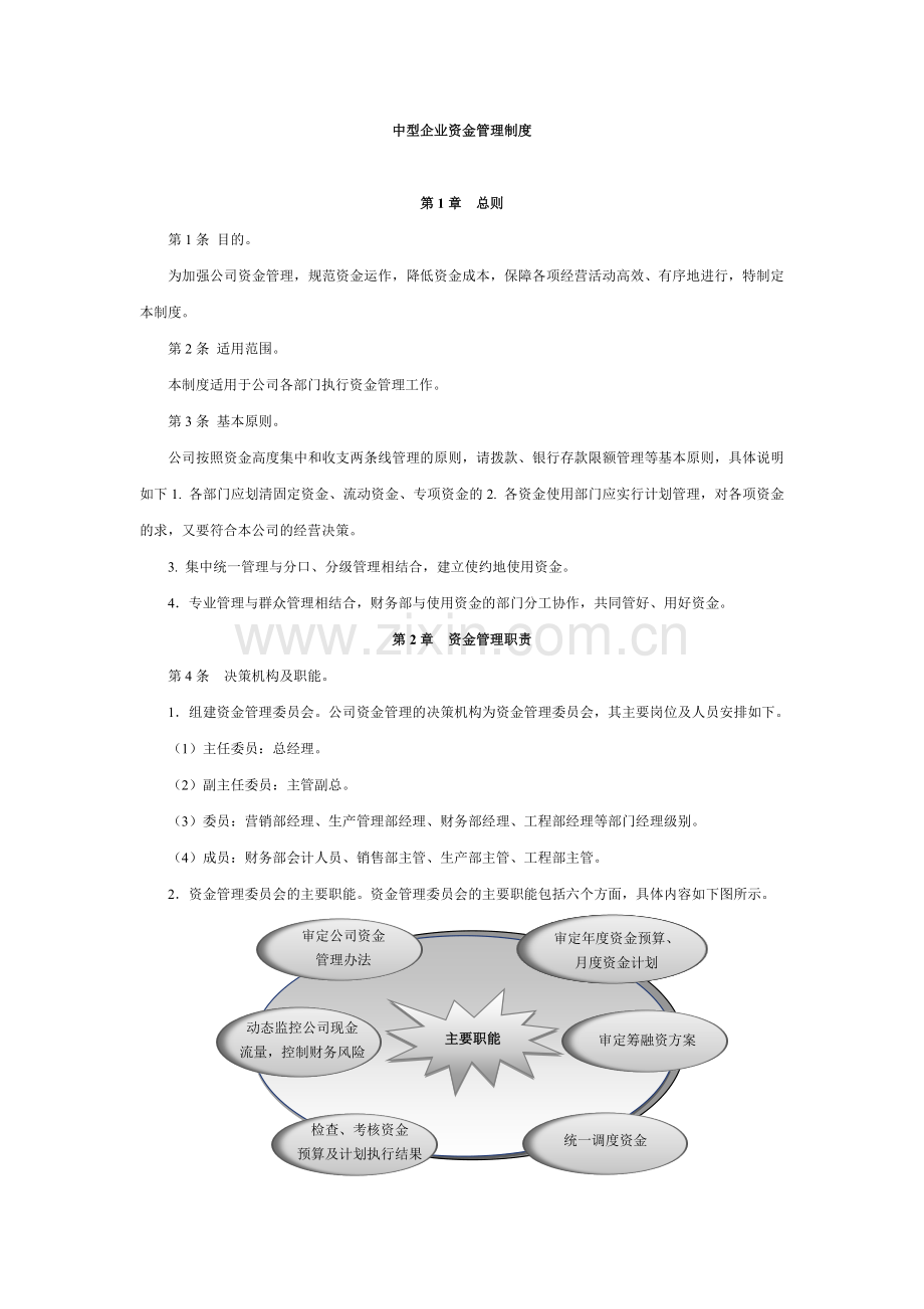 中型企业资金管理制度模版.docx_第1页