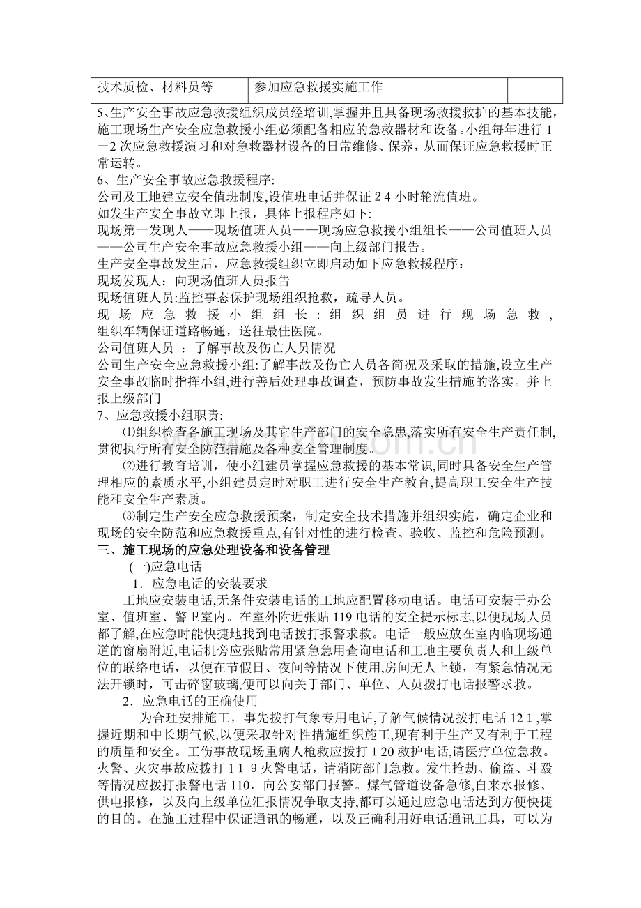 危险性较大分部分项工程应急预案模版.doc_第2页