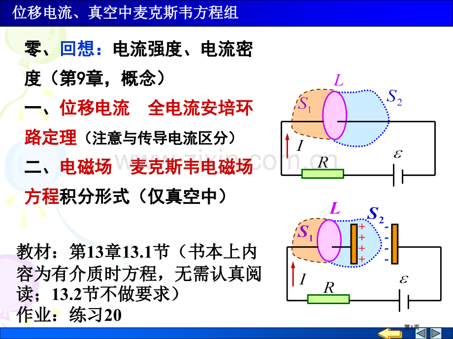 位移电流真空中麦克斯维方程组NEW省公共课一等奖全国赛课获奖课件.pptx_第1页