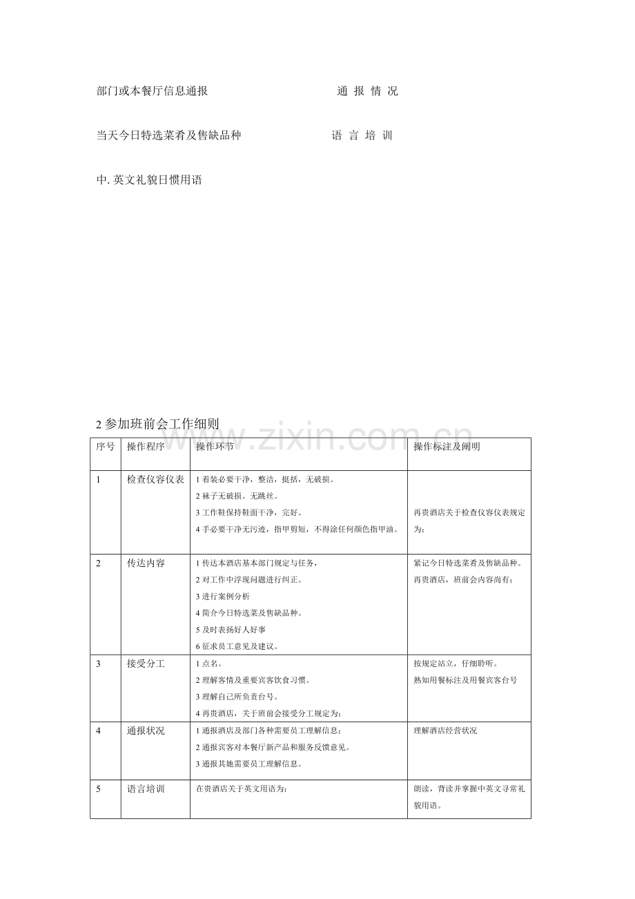 大酒店餐饮服务操作作业规程.doc_第2页