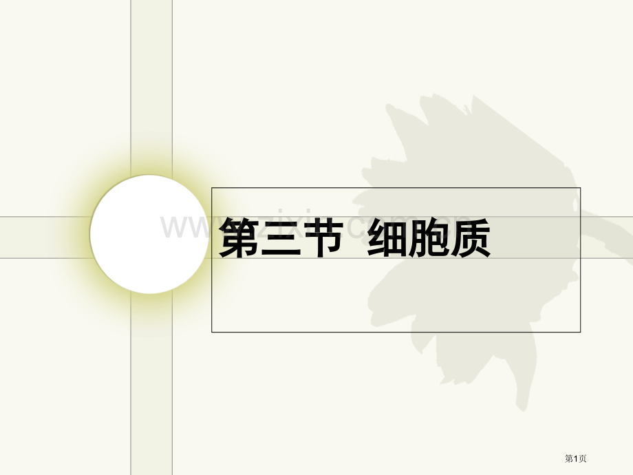 细胞质浙教版省公共课一等奖全国赛课获奖课件.pptx_第1页