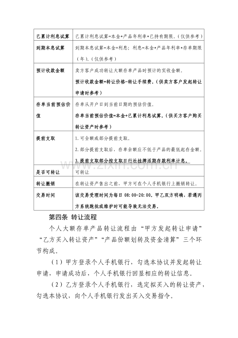 个人大额存单手机银行转让协议.docx_第3页