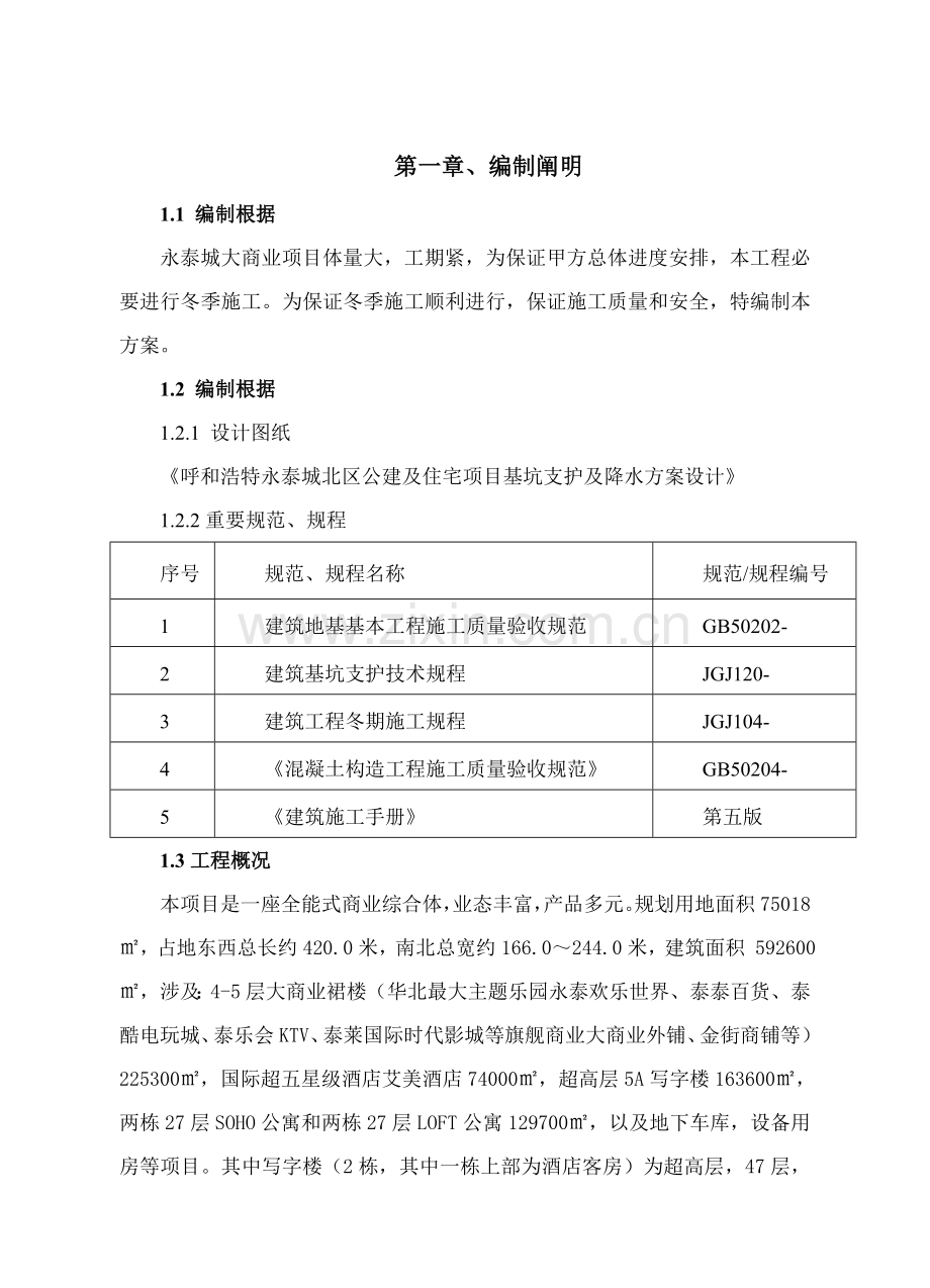 基坑支护冬季综合项目施工专项方案.doc_第2页