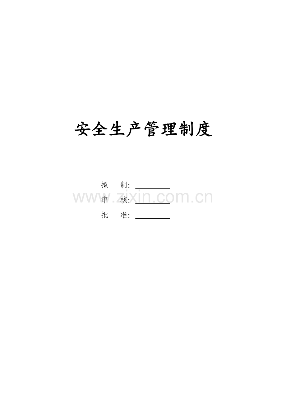 安全生产责任制及管理核心制度.docx_第1页