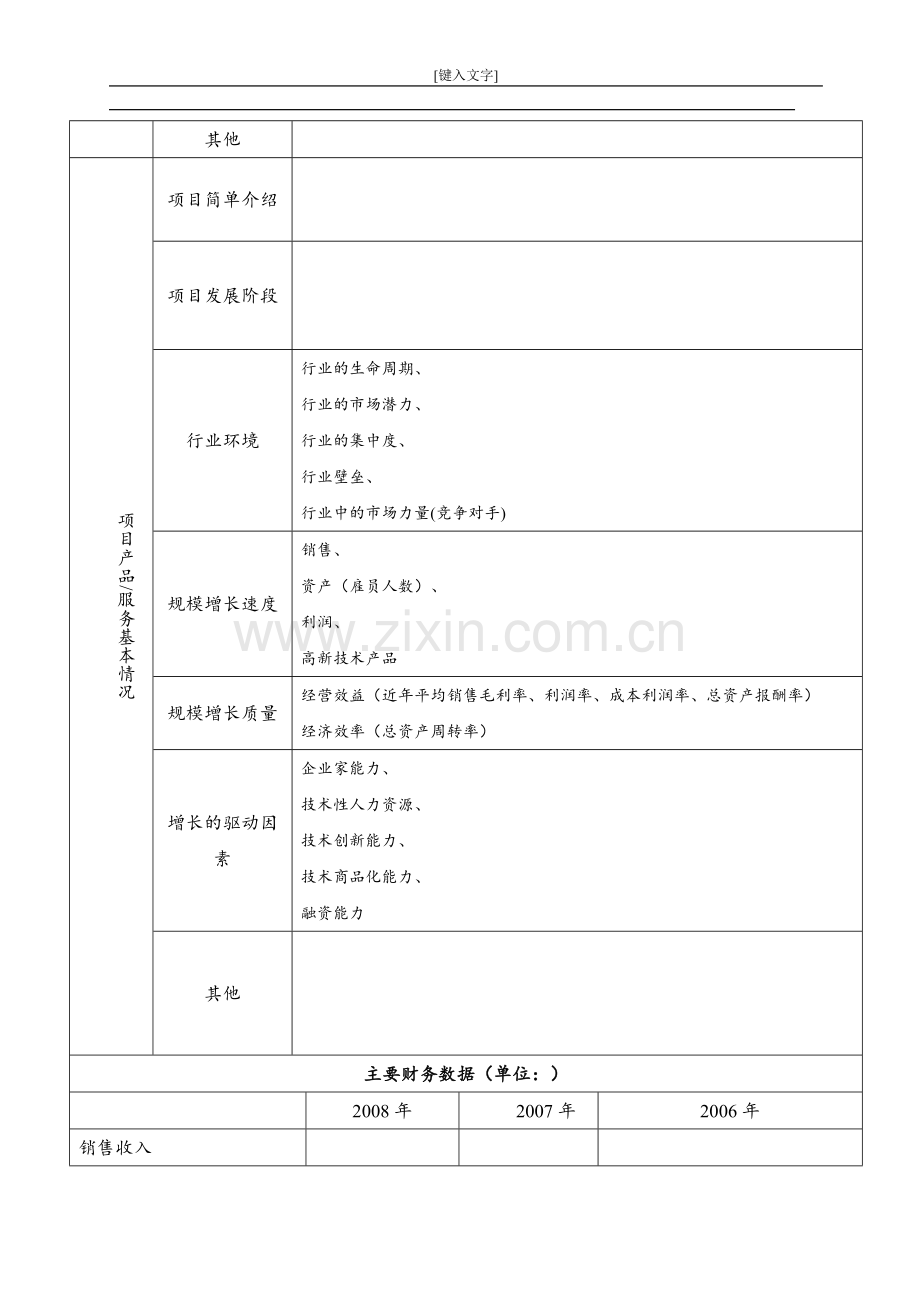 私募基金管理公司投资项目立项审批模版.doc_第2页