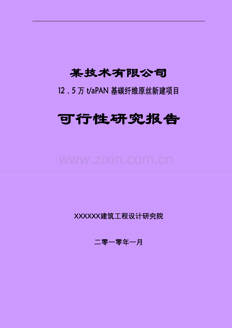 12.5万tapan基碳纤维原丝新建项目建设可行性研究报告书.doc_第1页