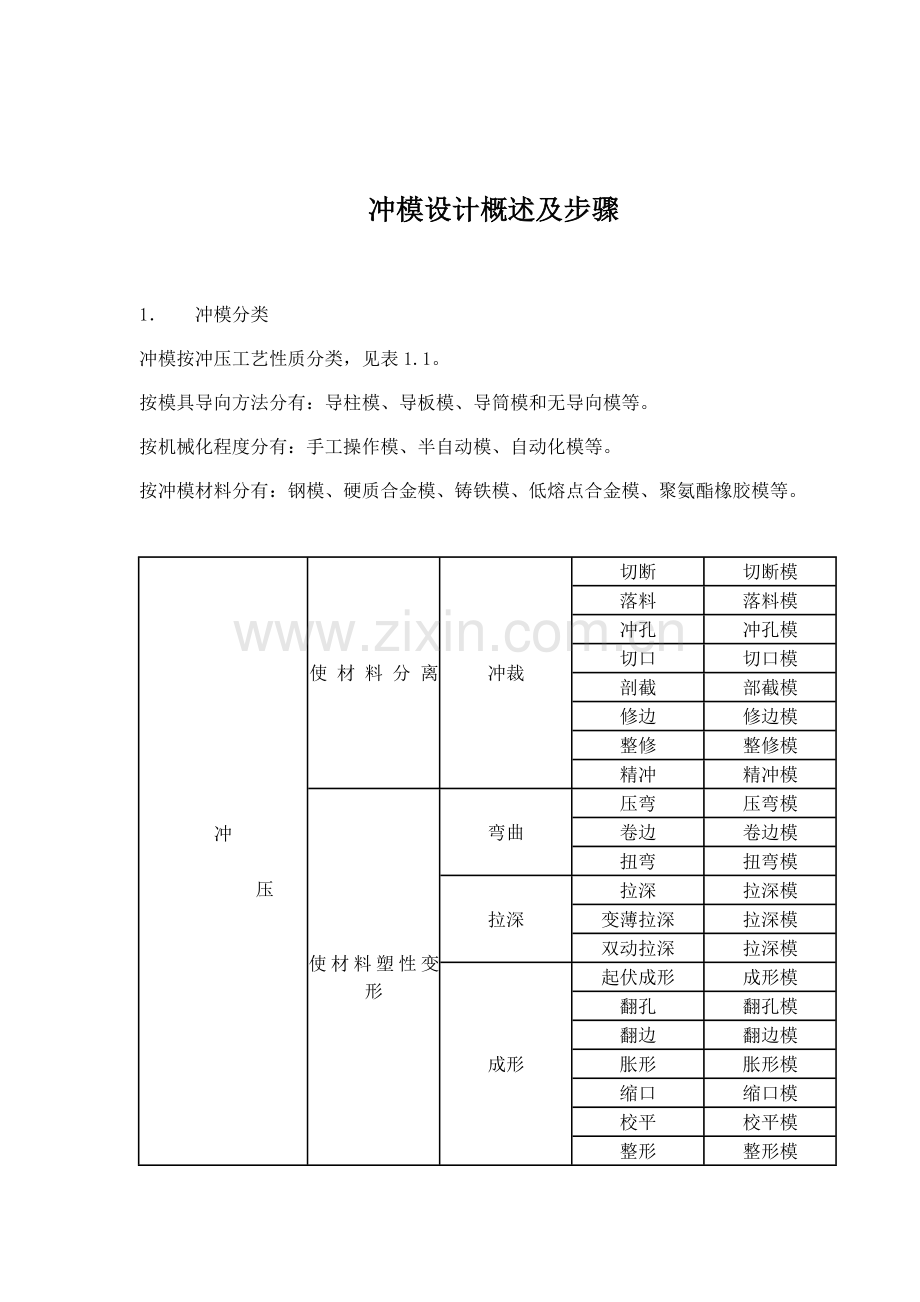 冲模设计概述及流程模板.doc_第1页