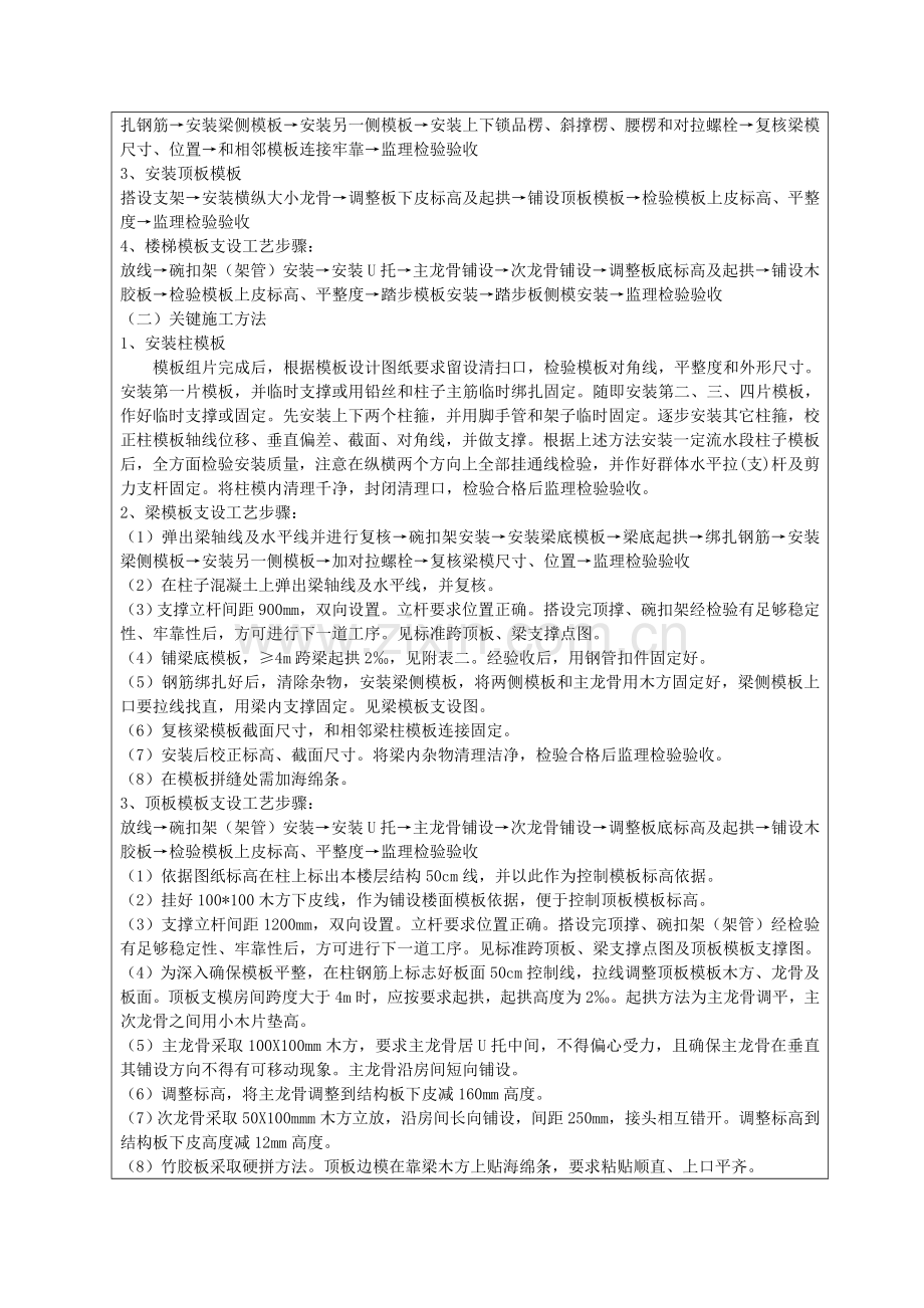 房建木模板综合项目施工关键技术交底.doc_第2页