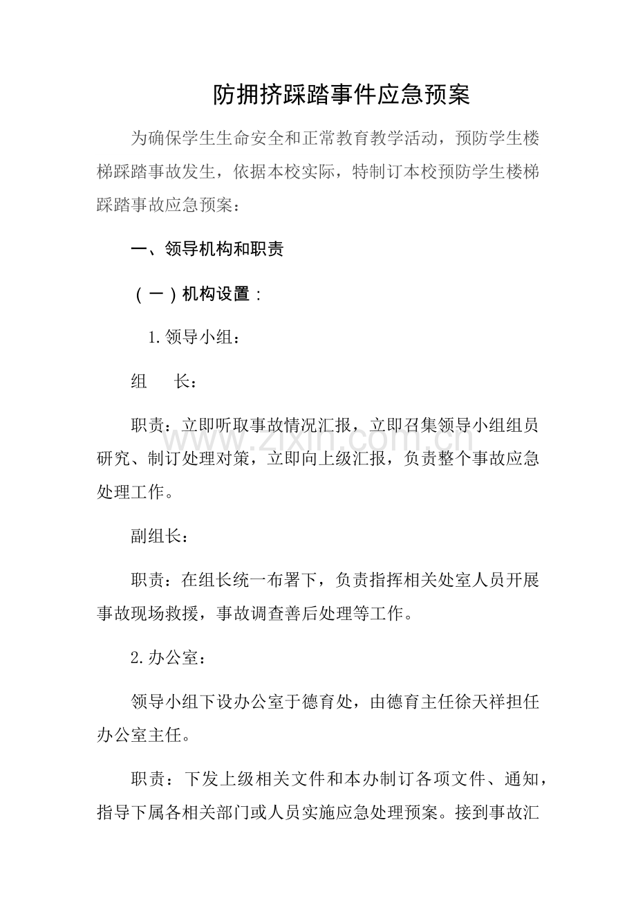 拥挤踩踏事件应急专题预案.docx_第1页