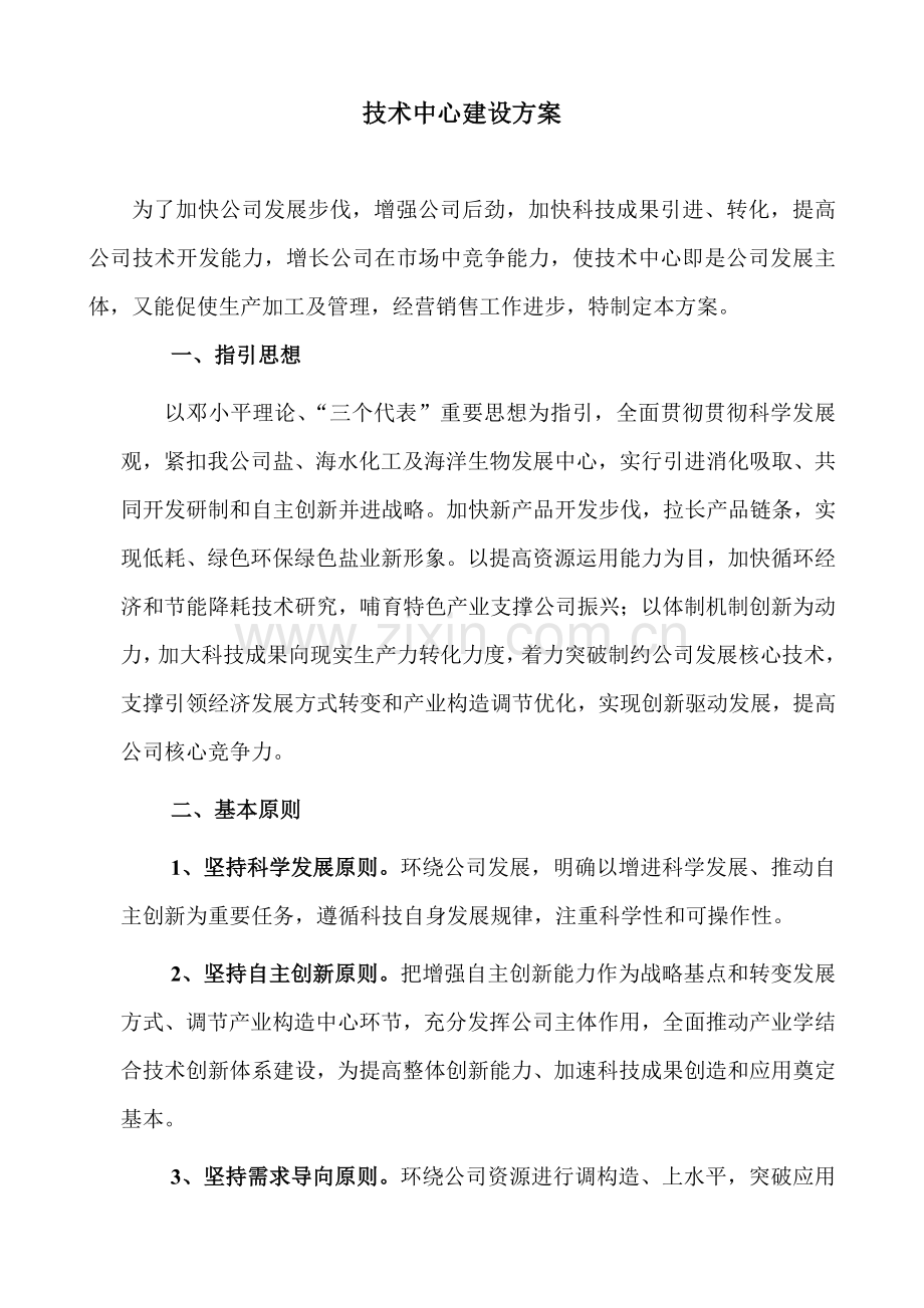 关键技术中心建设专项方案.doc_第1页