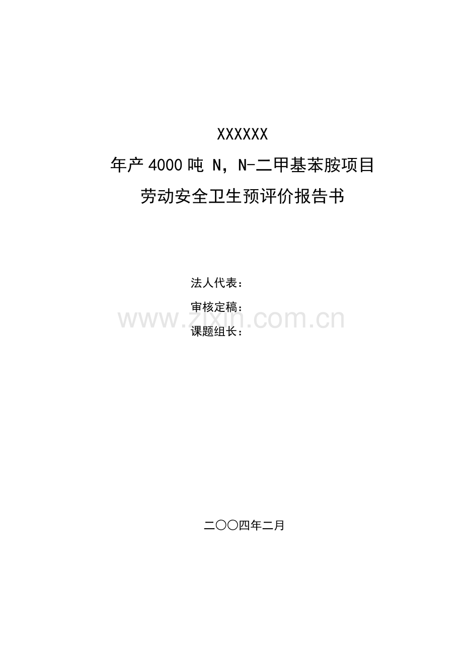 化工有限公司年产4000吨-N-N-二甲基苯胺项目安全预评价报告.doc_第2页