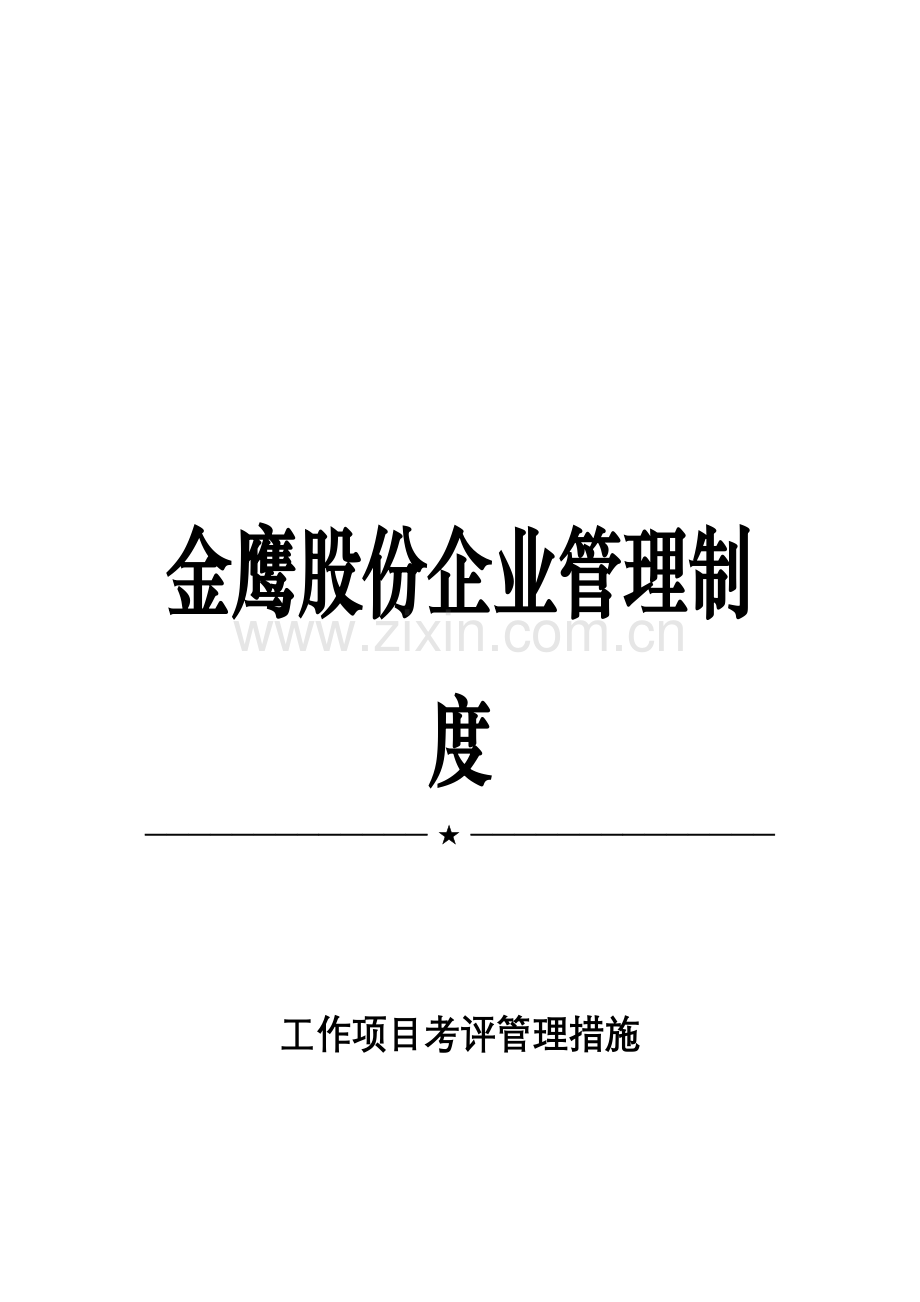 公司工作项目考核管理办法模板.doc_第1页