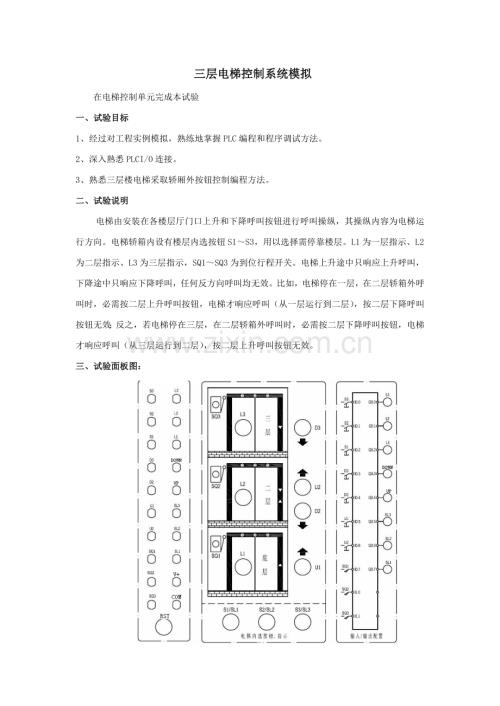 三层电梯控制新版系统的模拟.doc