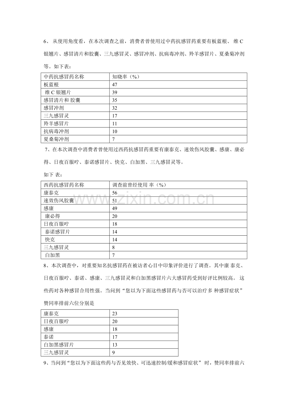 感冒药市场调查研究报告附问卷.doc_第3页