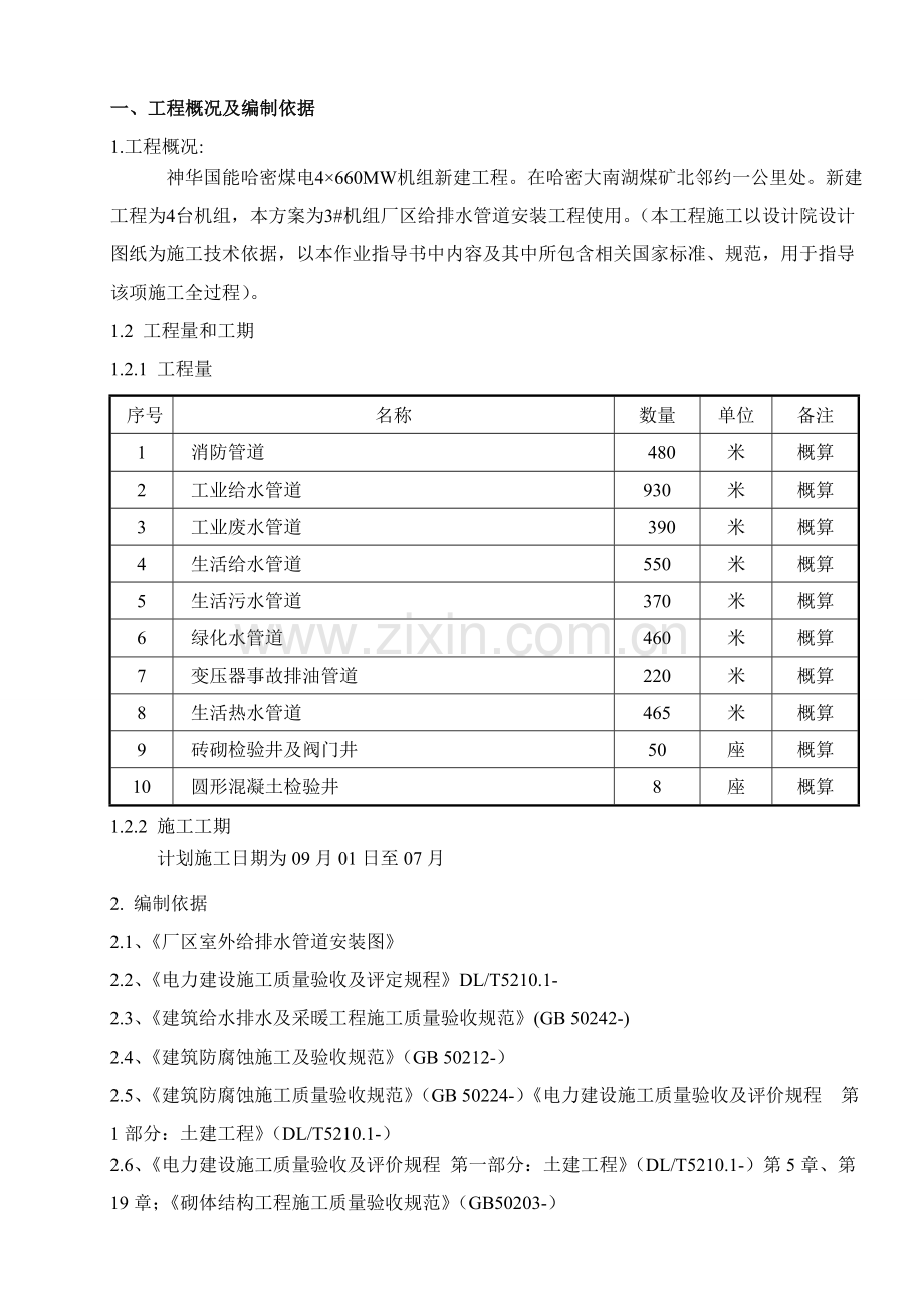 厂区室外管道综合标准施工专业方案.doc_第1页