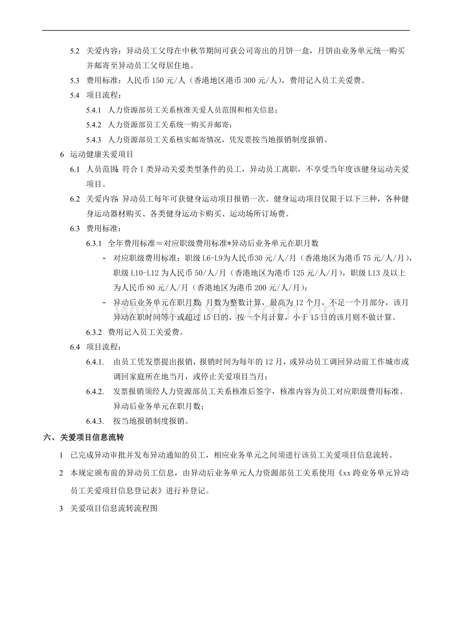 企业跨业务单元异动员工关爱管理规定模版.doc_第3页