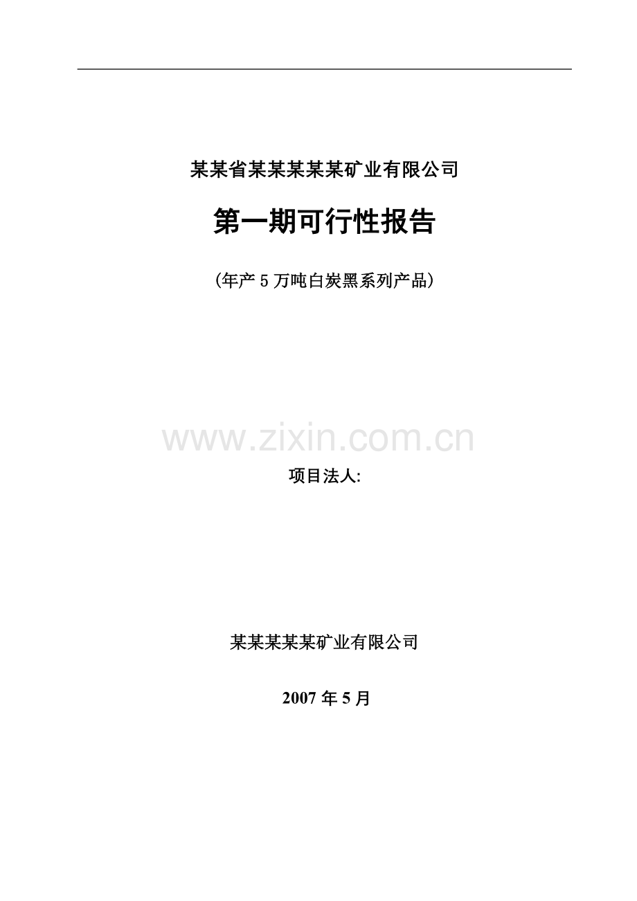 2007年年产5万吨白炭黑系列产品项目建设可行性研究报告.doc_第1页