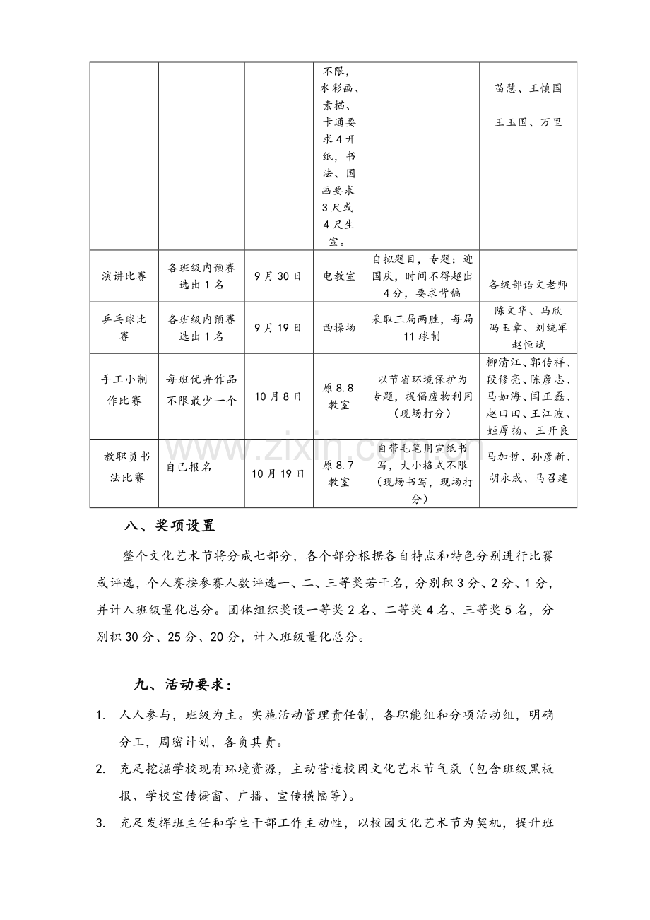 中学校园文化艺术节活动专项方案.doc_第3页