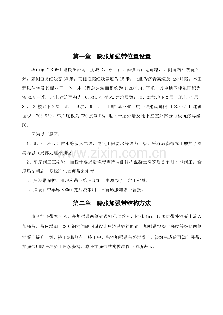 后浇带改膨胀加强带综合标准施工专业方案.doc_第3页