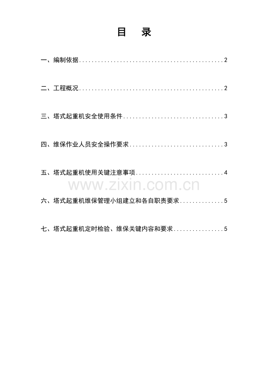 塔吊维保专业方案.doc_第1页