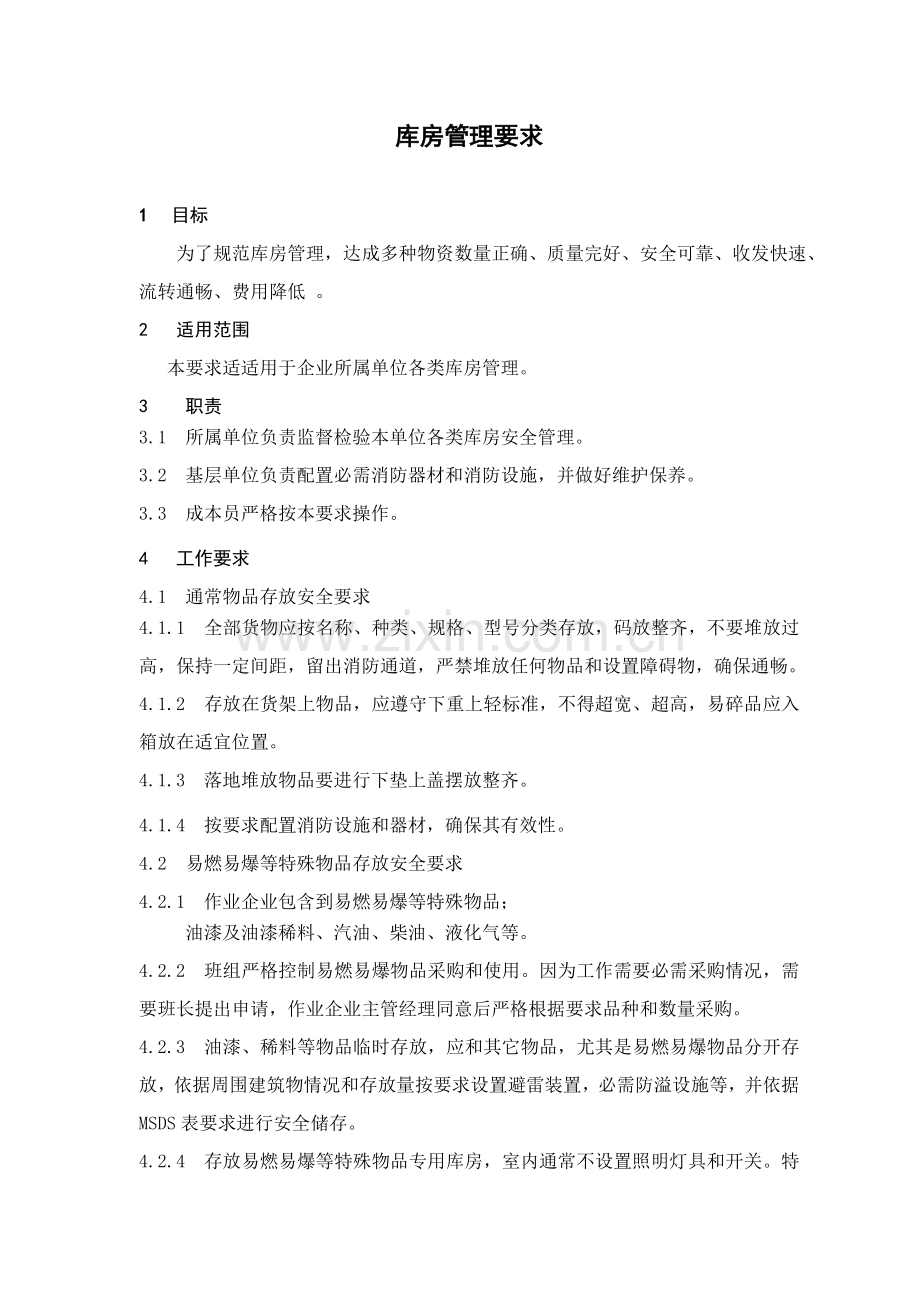 库房管理详细规定.doc_第1页