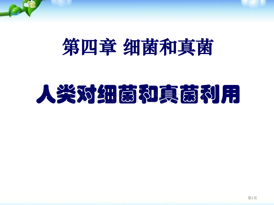 人类对细菌和真菌的利用细菌和真菌省公开课一等奖新名师优质课比赛一等奖课件.pptx_第1页