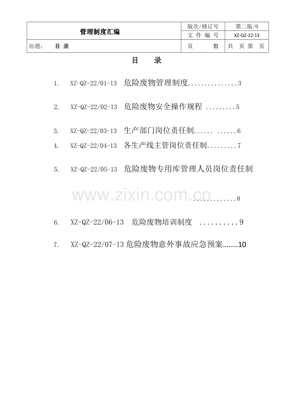 危险废物管理核心制度汇编应急专题预案.docx_第2页