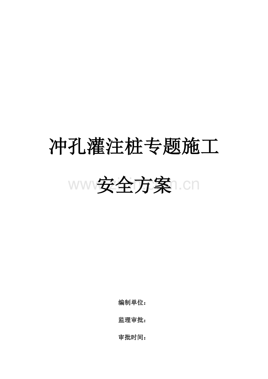 冲孔灌注桩专项综合标准施工安全专业方案.docx_第1页