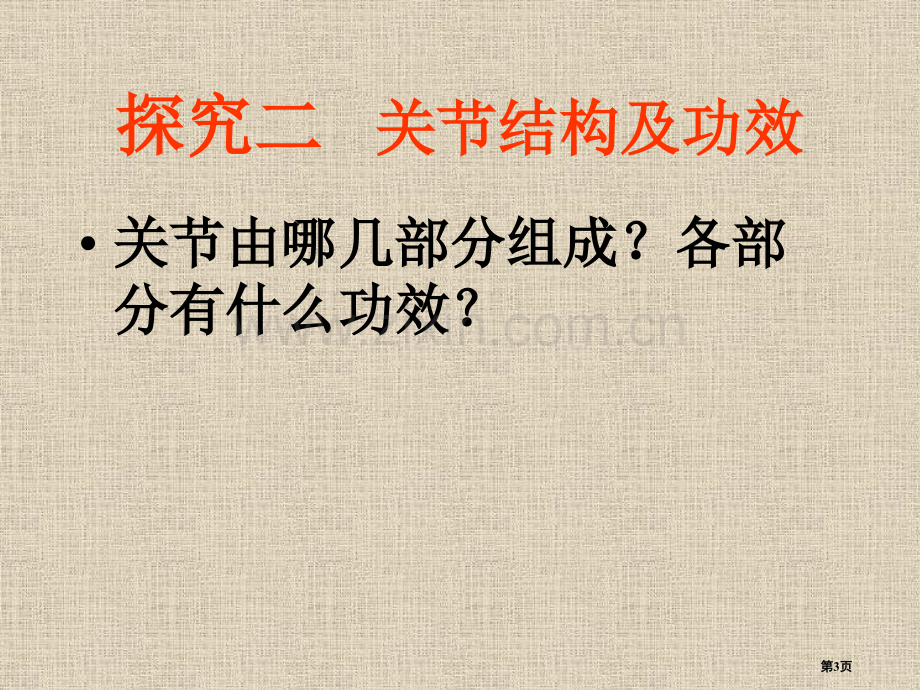 人教版八年级生物上册第五单元动物的运动省公共课一等奖全国赛课获奖课件.pptx_第3页